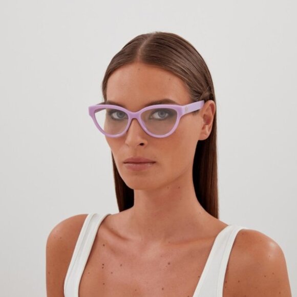 Gucci GG1581O 004 Cat Eye 55mm Eyeglasses - Violet - Picture 3 of 11